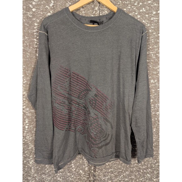Vintage Harley Davidson Long Sleeve Gray Shirt Women's Large‎ - Picture 1 of 12